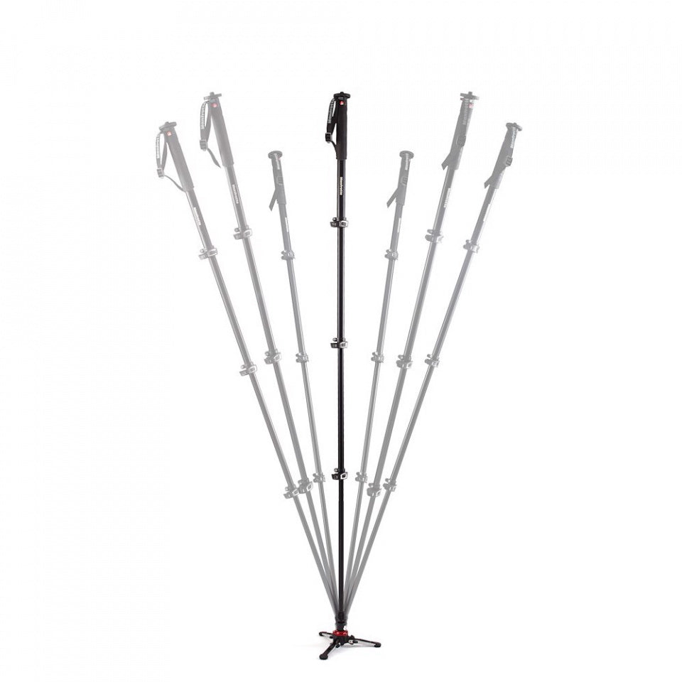 Manfrotto XPRO aluminium 4 section fluid video monopod, FLUIDTECH base - HD Source