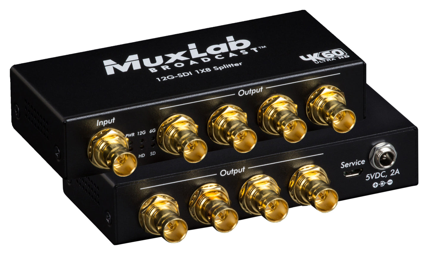 Muxlab 12G-SDI Splitter, 4K/60 - HD Source