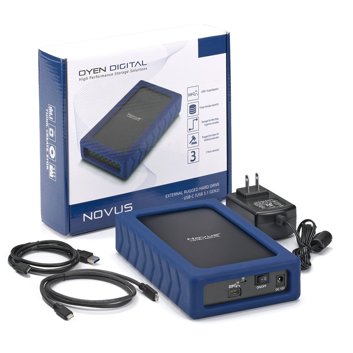Oyen Novus 22TB External USB-C Rugged Desktop Hard Drive - HD Source