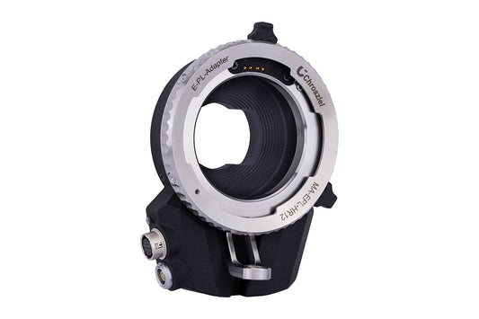 Chrosziel Meta Mount: Sony E to PL Lens Adapter with metadata communication. Enables cine lens metadata transmission. Full control of ENG lenses.