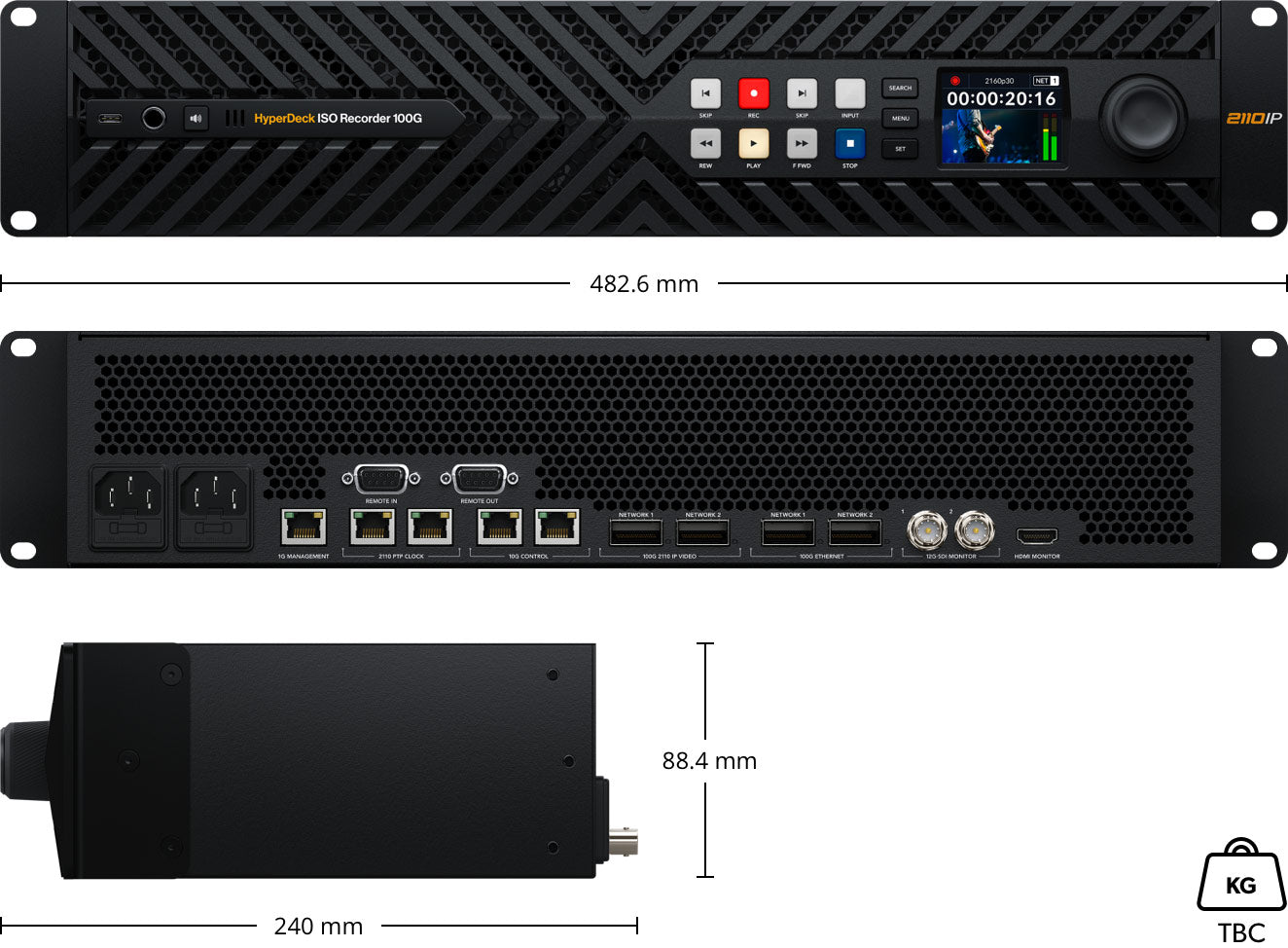 Blackmagic Design Hyperdeck ISO Recorder 100G - HD Source