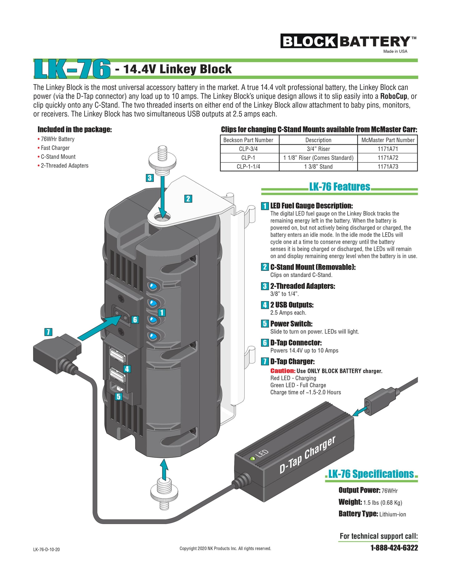 Block Battery Linkey Block 14.4V 76Wh - HD Source