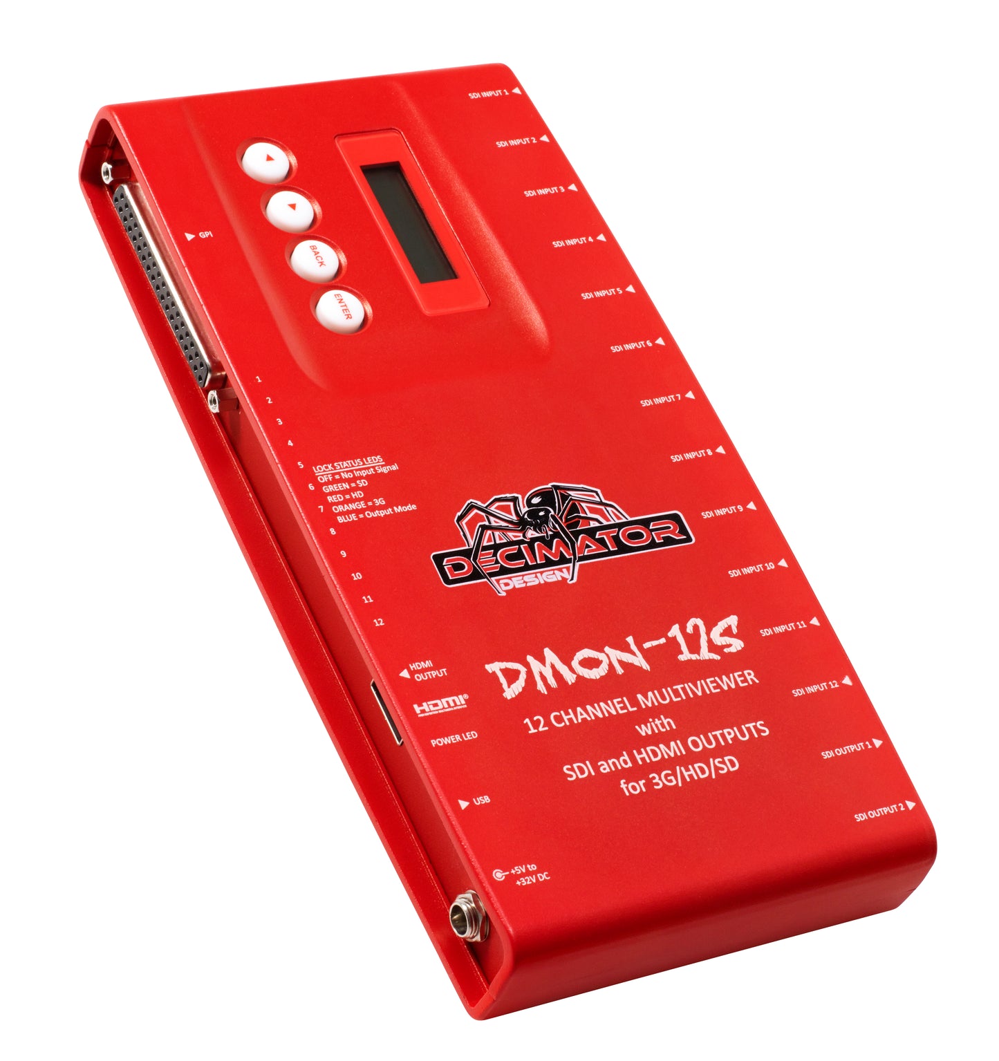 Decimator DMON-12S: 12 Channel Multi-Viewer w/ HDMI & SDI Outputs for 3G/HD/SD - HD Source