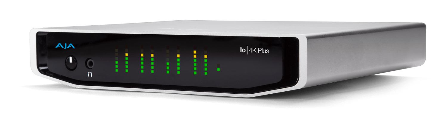 AJA IO-4K-PLUS-R0 12-bit 4K/UltraHD/HD I/O via Thunderbolt 3, with 12G-SDI and HDMI 2.0 I/O, AC adapter (Thunderbolt cable not included) - HD Source