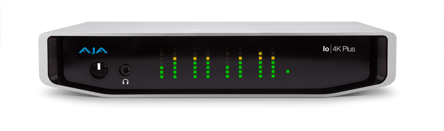 AJA IO-4K-PLUS-R0 12-bit 4K/UltraHD/HD I/O via Thunderbolt 3, with 12G-SDI and HDMI 2.0 I/O, AC adapter (Thunderbolt cable not included) - HD Source