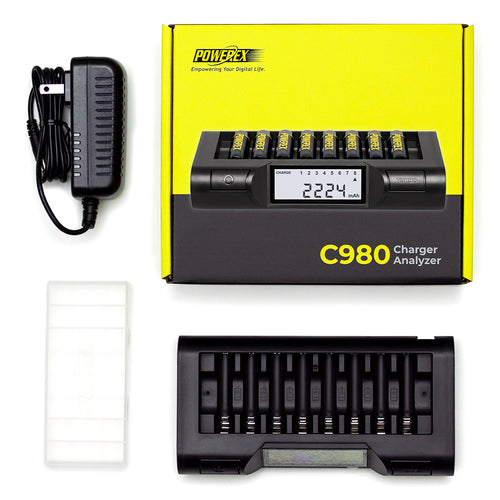 Powerex MH-C980 Turbo Charger-Analyzer for 8 AA/AAA Batteries - HD Source
