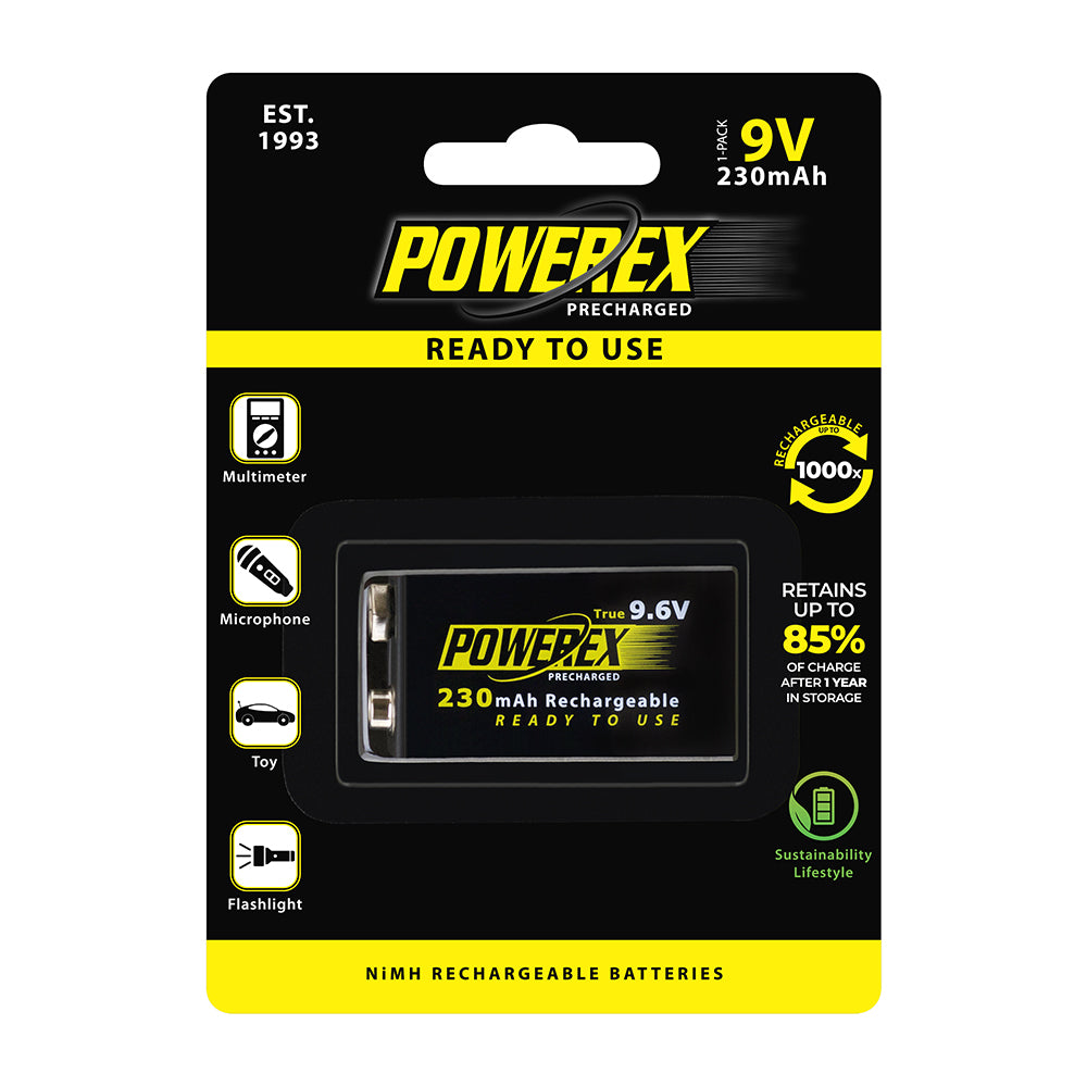 Powerex MHR9VP 9.6V 230Mah Low Self Discharge Battery - HD Source