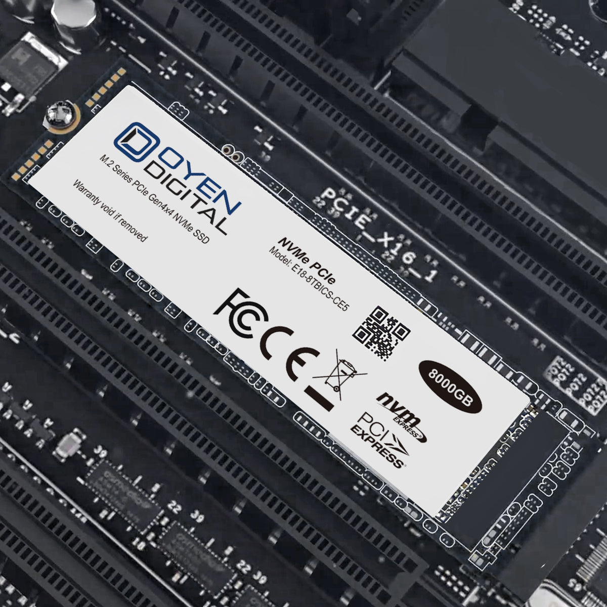 Oyen Digital 8TB NVMe M.2 2280 Gen4 PCIe TLC Solid State Drive SSD