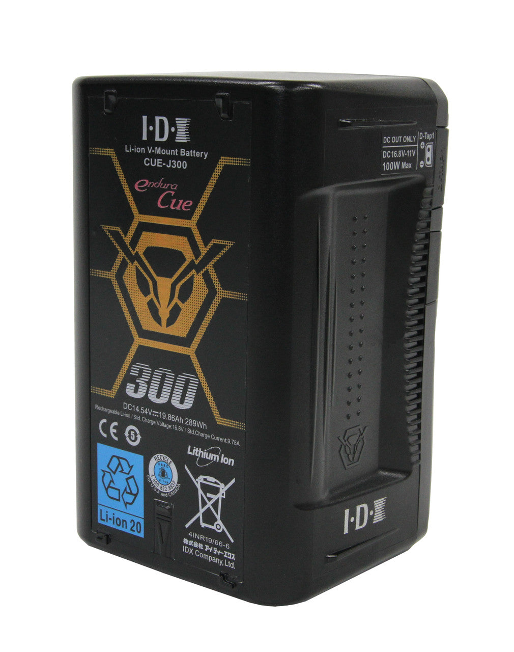 IDX CUE-J300 - 286Wh High-Load Li-Ion V-Mount Battery w 2x D-Tap - HD Source