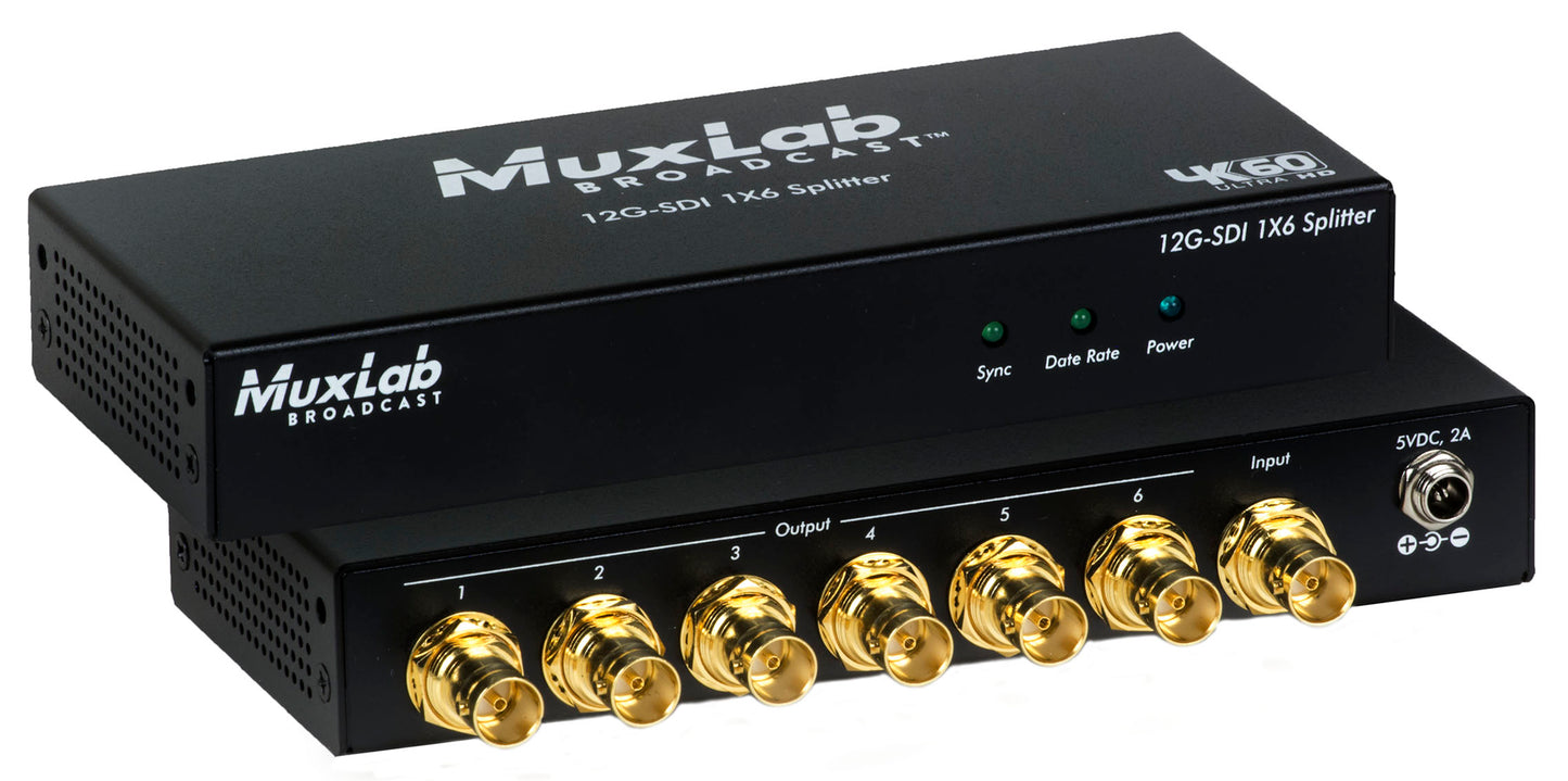 Muxlab 12G-SDI  Splitter, 4K/60