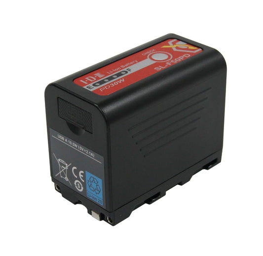 IDX SL-F50 PD NPF Style 6600mAh  L-Series Battery with X-Tap & USB-C PD - HD Source