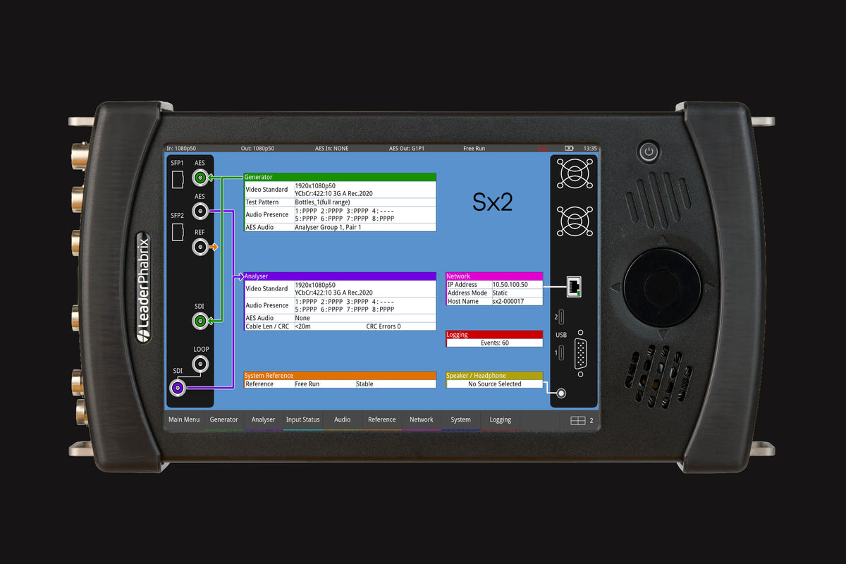 Phabrix SX2 Handheld 12G-SDI 4K/UHD Generation, Analysis & Monitoring