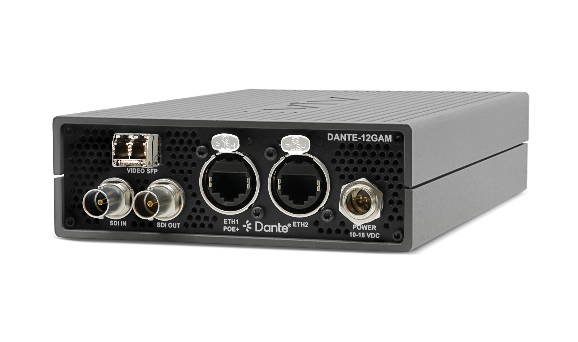 AJA DANTE-12GAM Dante®, AES67 and SMPTE ST 2110-30 SDI Audio Embedder/Disembedder - HD Source