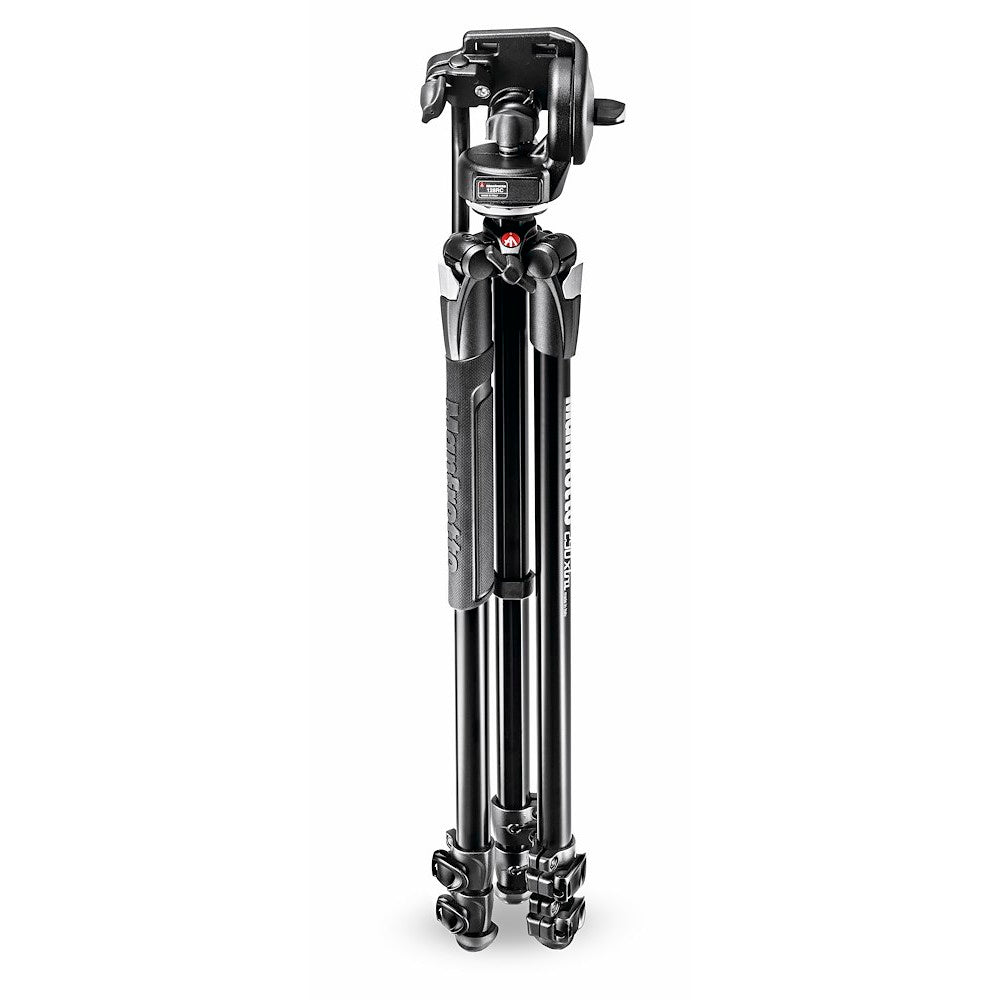 Manfrotto 290 Xtra Alu 3-Section Tripod Kit with 128RC Fluid Head - HD Source