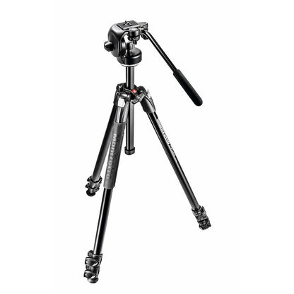 Manfrotto 290 Xtra Alu 3-Section Tripod Kit with 128RC Fluid Head - HD Source