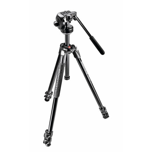 Manfrotto 290 Xtra Alu 3-Section Tripod Kit with 128RC Fluid Head - HD Source