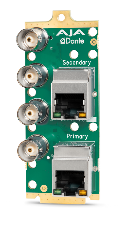 AJA OG-DANTE-12GAM openGear 12G-SDI/DANTE 64-Channel Embedder/Disembedder
