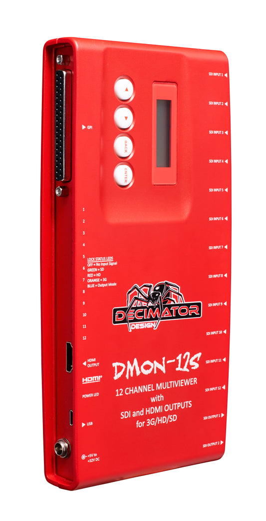 Decimator DMON-12S: 12 Channel Multi-Viewer w/ HDMI & SDI Outputs for 3G/HD/SD - HD Source