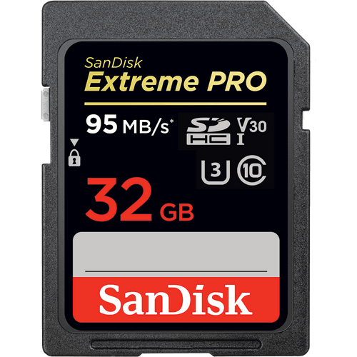 Sandisk 32GB SDHC Card, 95MB/s Extreme Pro, UHS-I - HD Source