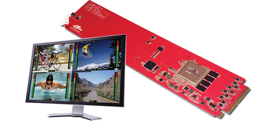 Decimator MC-DMON-QUAD: openGear 4 Channel Multi-viewer with SDI outputs for 3G/HD/SD - HD Source