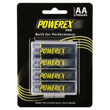 Load image into Gallery viewer, Powerex Pro Rechargeable AA NiMH Batteries (1.2V, 2700mAh) - 4 pack - HD Source