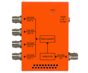 Multidyne NBX-DA-1X4-12G 12G-SDI 1x4 Distribution Amplifier - HD Source